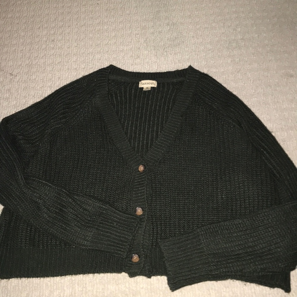 Dark Green Knit Sweater (almost black)